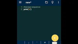 escape sequence in python