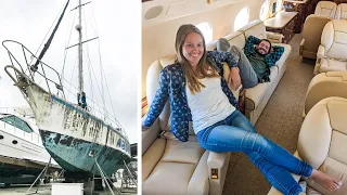 ⛵️From ABANDONED sailboat to PRIVATE JET #216