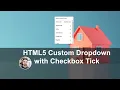 HTML5 Custom Dropdown Select box with Check Sign Using HTML CSS and JavaScript custom select box
