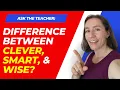 What s the difference between clever smart and wise