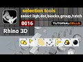 0016 select instance dot lights group dimensions in rhino