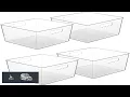 Vtopmart 4 Pack Extra Large Clear Storage Bins 11x11 Cube Organizer