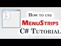 059 - How to use MenuStrips C Tutorial