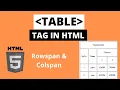 Download Lagu HTML Table Using Rowspan \u0026 Colspan | Html Tutorial For Beginner |Part - 8