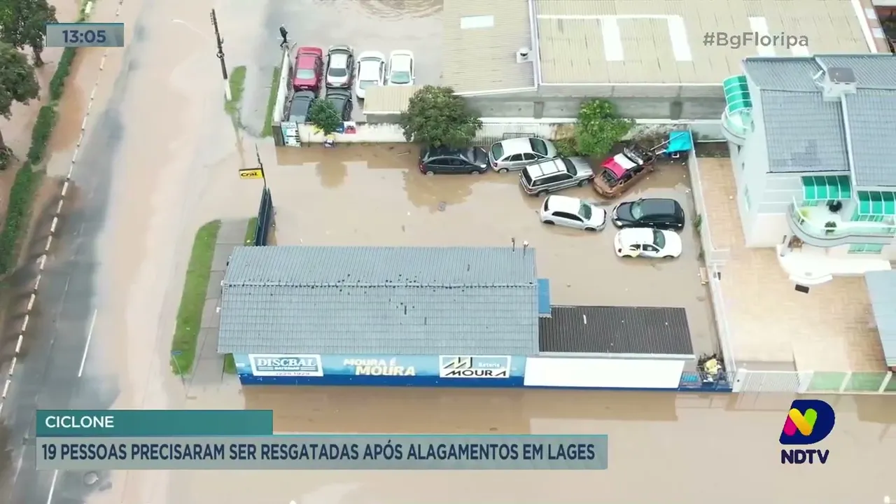 Chuva causada pelo ciclone extratropical causa estragos na Serra, em Lages