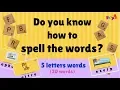 Spelling of words 5 letter Scrabble Word Games 4 by BabyA Nursery Channel