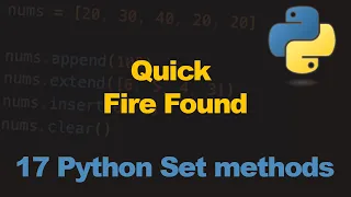 Every Python Set Method in 6 Minutes