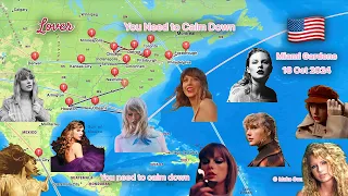 Taylor Swift The Eras Tour Map 2023-2024 Tour Dates with Megamix Mashup by Joseph James