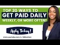 Get Paid Fast 20 Online Jobs That Pay Daily Weekly or Within Hours