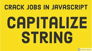 Problem Solving Capitalize String