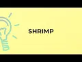 What is the meaning of the word SHRIMP