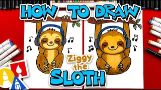 How To Draw Ziggy The Sloth That Loves Music