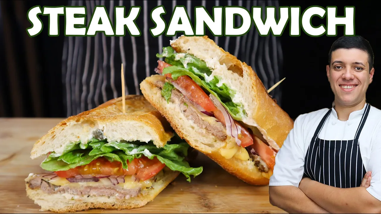 The Ultimate Flank Steak Sandwich Recipe with Horseradish Sauce   by Lounging with Lenny