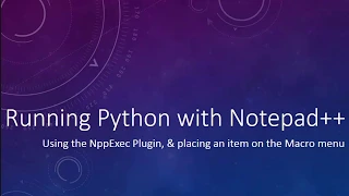 Running Python Code with Notepad - using NppExec
