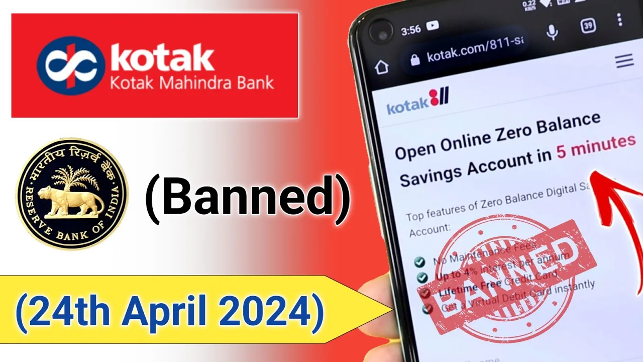 Kotak Bank RBI Ban News 2024 | Kotak Mahindra Bank Ban Rbi 2024 |Kotak Credit Card Ban Rbi News 2024