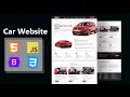 Build a Responsive Car Website from Scratch HTML CSS JavaScript Tutorial