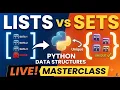 Learn Python Lists Sets from Scratch Live Coding Session