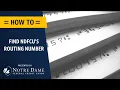How to find Notre Dame FCU s routing number