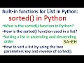 sorted in Python List sorted in Python with examples CBSE List built-in functions Python