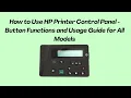 How to Use HP Printer Control Panel - Button Functions and Usage Guide for All Models