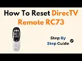 How To Reset DirecTV Remote RC73