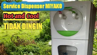 cara memperbaiki dispenser miyako tidak dingin