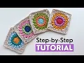 How to Crochet a Sunburst Granny Square