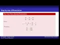 Numerical Differentiation - first and second Derivatives of NFF