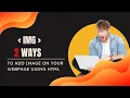 How To Upload Image On Website Using JavaScript How to Insert Image in HTML HTML Tutorial