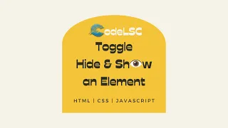 Toggle Hide and Show HTML Elements with