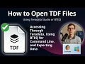 How to Open TDF Files Teradata Studio or BTEQ
