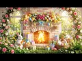 Pastel Easter Fireplace Ambience Calm Easter Instrumental Background Music Happy Easter