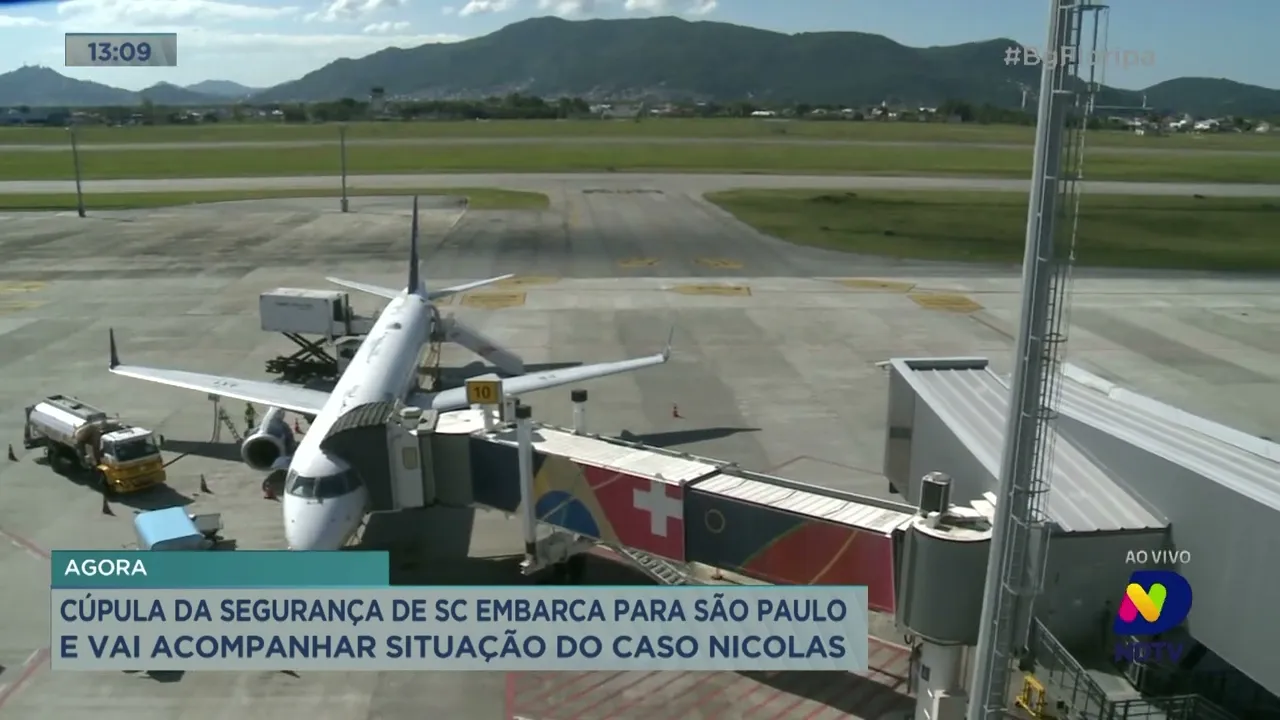 Cúpula da segurança de SC embarca para São Paulo para acompanhar situação do caso Nicolas