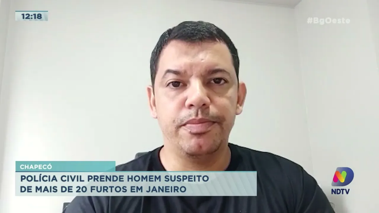 Polícia Civil prende homem suspeito de mais de 20 furtos em janeiro