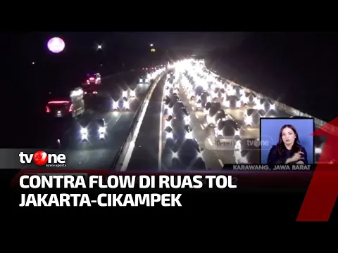 Petugas Berlakukan Contra Flow di Ruas Tol Jakarta-Cikampek | Kabar Pagi tvOne