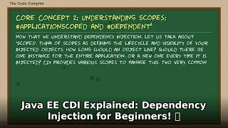 Java EE CDI Explained Dependency Injection for Beginners Java Tutorial 2024