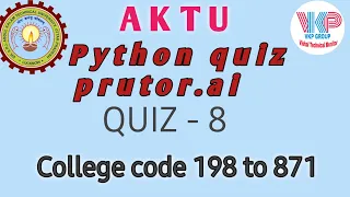 Python quiz prutor ai Python quiz 8 college code 198 to 871 Aktu python quiz