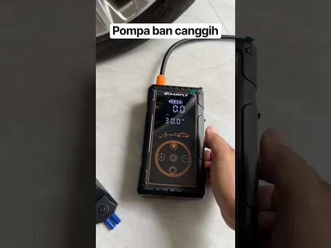 Tinggal sentuh,pompa ban portable canggih yang lengkap dengan jump stater