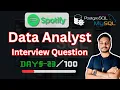 SQL Data Analysis Interview Question 100 SQL Challenge SQL Tutorials Spotify Business