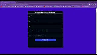 Students Grade Calculator Html CSS JavaScript
