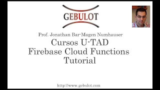Firebase Cloud Functions Tutorial English