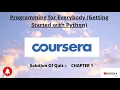 Coursera Solution I Programming for Everybody Getting Started with Python