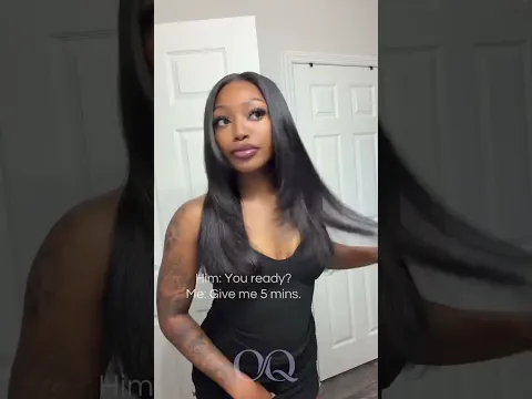 GIVE ME 5 MINS. OKAY?! ๐
๐พNo glue. No long install. Just put it on and SERVE. ๐๐ฅ#oqhair #gluelesswig