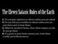 THE ELEVEN SATANIC RULES OF THE EARTH ANTON LAVEY