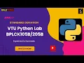 Mean Variance Standard Deviation - Python VTU Labs Tutorial Explained in Kannada