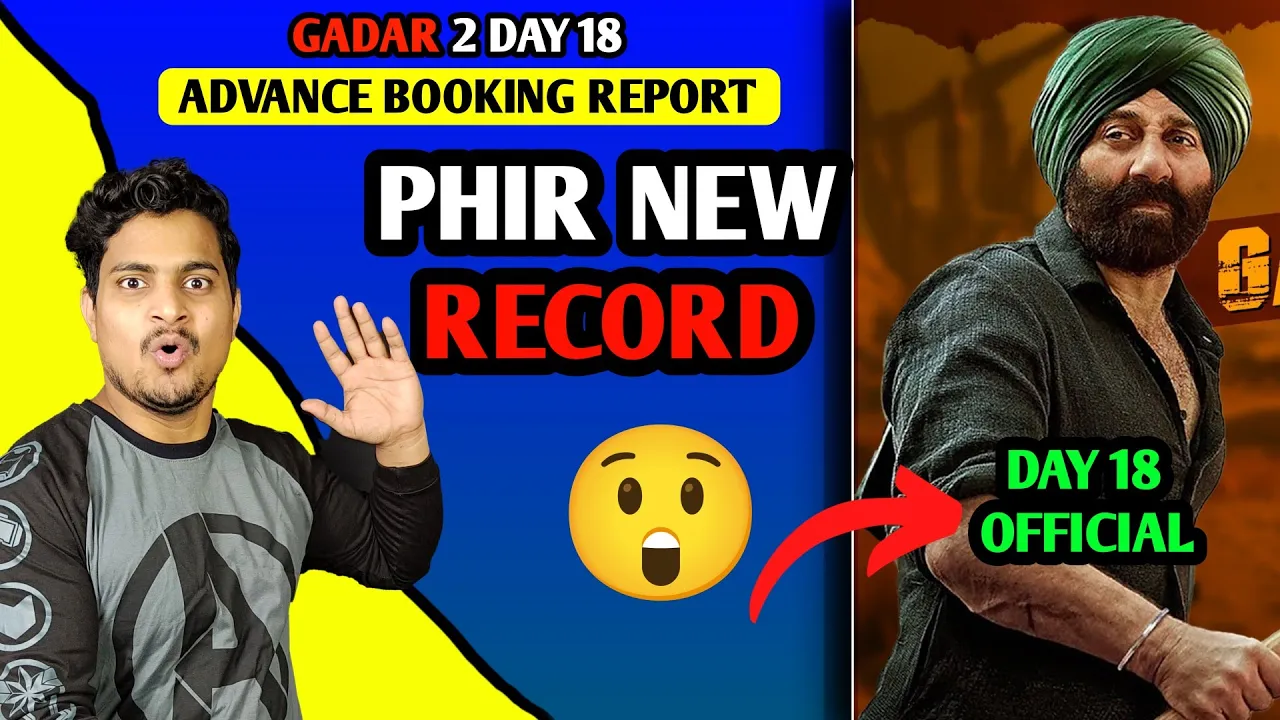 Gadar 2 Day 18 Advance Booking Report | Gadar 2 Day 18 Box Office Collection #gadar2 #sunnydeol