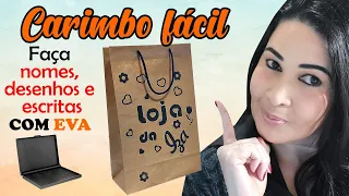 Como fazer carimbos com nomes e escritas para personalizar suas sacolas e embalagens #145