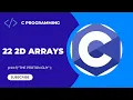 22 2 Dimensional Arrays in C C Programming For Beginners