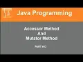 Part Java Tutorial Accessor And Mutator Method Abstract Method Online Lecture In Hindi