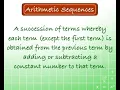 Grade 12 - Arithmetic Sequences Intro